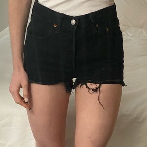 Levi’s 501 Black High Waisted Shorts